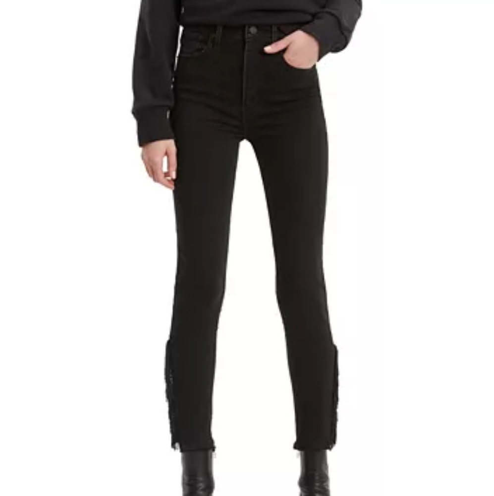 Levi's Women's Mile High Fringed Skinny Ankle Jean